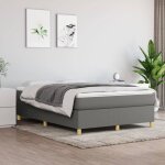 Sommier  ressorts de lit gris fonc 140x200 cm tissu