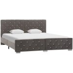 Vidaxl - cadre de lit sans matelas gris velours 160x200 cm