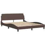 Cadre de lit sans matelas marron 160x200 cm similicuir vidaxl
