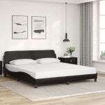 Cadre de lit sans matelas noir 180x200 cm similicuir vidaxl