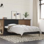 Cadre de lit sans matelas noir 90x190 cm vidaxl
