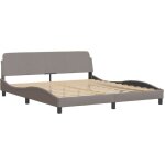 Cadre de lit avec tête de lit taupe 180x200 cm tissu Cadre de lit avec tête de lit taupe 180x200 cm tissu