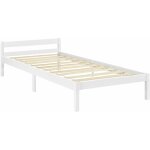 Cadre de lit avec sommier à lattes lit simple 120 x 200 cm en pin blanc 030004987 Cadre de lit avec sommier à lattes lit simple 120 x 200 cm en pin blanc 030004987