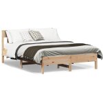 Cadre de lit avec t�te de lit 140x190 cm bois de pin massif