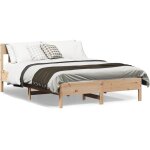 Cadre de lit avec tte de lit 140x190 cm bois de pin massif