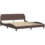 Cadre de lit sans matelas marron 180x200 cm similicuir vidaxl