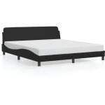 Avimac - cadre de lit sans matelas noir 180x200 cm similicuir