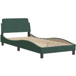 Cadre de lit sans matelas vert fonc� 90x190 cm velours vidaxl