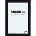 Cadre photo 40x60 cm noir mat ? mdf avec plaque de verre acrylique anti - reflets ? utilisation horizontale ...