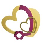 Lilou miaka - cadre photos bb coeur en bois  poser