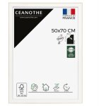 Cadre photo blanc et bois brut 50x70 cm et 70x50 cm - convient au a2 et affiche poster - cadre blanc ...