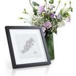 Casa chic - cadre photo - blumfeldt cannon - carr� 24, 4 x 24, 4 cm - bois - noir