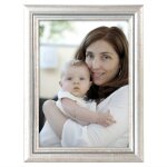 Cadre photo en bois et vitre, cadre photo de style artos, fa�ade en verre, 30x45 cm environ, argent - ...