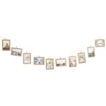 P�le m�le 10 cadre photos 10 x 15 cm � suspendre avec pinces et corde - atmosphera