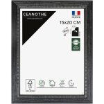 Cadre photo noir 15x20 cm et 20x15 cm ? convient au a5 et a6 - cadre photo bois noir fsc effet patin ...