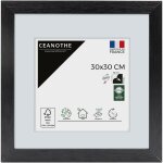 Cadre photo noir 30x30 cm et 30x30 cm - cadre photo bois fsc - convient au format a4 ? fabriqu en france ...