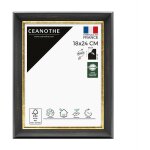 Cadre photo noir finition dor� 18x24 cm et 24x18 cm - convient au a5 - cadre baroque - cadre photo pandore ...