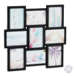 Cadre photos, ple - mle 9 photos galerie mur, cadre mural collage vertical horizontal hxl: 54 x 54 ...