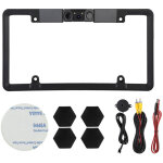 Cadre de plaque d'immatriculation de voiture 3 en 1, capteur de stationnement, radar de recul, cam�ra ...