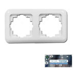 Edm - cadre prise encastrable 2 postes ''term'' (sachet blister)