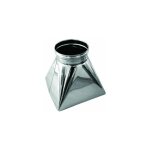 Cheminee tremie carre x - rond conduit de cheminee dn 160 tube acier inoxydable 316