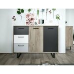 Abitare - buffet 118 x 86 cm ch�ne clair et gris - chioggia