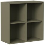 Abitare - module mural 75x35x75 cm olive avec quatre compartiments - zara