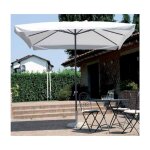 Parasol carr avec mt central en aluminium 3 x 2 m anthracite - sardegna
