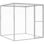 Cage pour chat 1, 5x1, 5x1, 5 m acier galvanis�