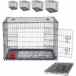 Arebos - cage pour chien 77, 5 x 53 x 59 cm caisse de transport pour chien voiture pliable caisse de ... Arebos - cage pour chien 77, 5 x 53 x 59 cm caisse de transport pour chien voiture pliable caisse de ...