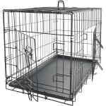 Cage pour chien fortressoo2xl, caisse de transport pour grand chien 122x75x84cm, pliable, 2 portes, plateau ...