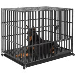 Bingo paw - cage pour chien grande taille cages de transport chien  roulette avec 3 portes xxl 117 x ...
