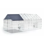 Terre jardin - cage enclos extrieur grillag 75x180cm pour lapin, cochon d'inde, cobaye. . .
