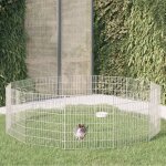 Enclos d'animaux en libert� 12 panneaux 54x60 cm fer galvanis� vidaxl
