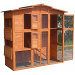 Mucola - cage de lapin, poulailler, clapier du lapin en bois xxl, enceinte ext�rieure, roue libre