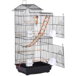 Cage à oiseaux 46 x 35, 5 x 99 cm portable 4 mangeoires 3 perchoirs cage pour perruche calopsitte conure ... Cage à oiseaux 46 x 35, 5 x 99 cm portable 4 mangeoires 3 perchoirs cage pour perruche calopsitte conure ...