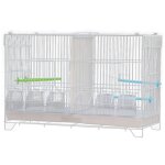 Cage oiseau cage d'elevage avec systme de porte guillotine cage pour perruches pinsons cockatiels conures ...