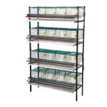 Suinga - cage  oiseaux galvanis 16 dpartements, avec mangeoires et abreuvoirs, 105x47x172 cm