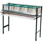 Cage  oiseaux galvanis 4 dpartements, avec mangeoires et abreuvoirs, 105x47x90 cm