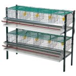 Suinga - cage  oiseaux galvanis 8 dpartements, avec mangeoires et abreuvoirs, 105x47x90 cm
