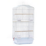 Cage oiseaux voli�re pour canaries perruche calopsitte 46 x 36 x 92 cm blanc