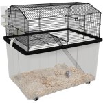Pawhut - cage rongeur hamster 2 étages - roulettes, plateforme, échelle, accessoires - pp transparent ... Pawhut - cage rongeur hamster 2 étages - roulettes, plateforme, échelle, accessoires - pp transparent ...