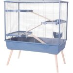 Cage rongeur surleve - zolux - nolife - 3 tages pour lapin - 99 x 54 x 114 cm - bleu