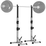 Cages de squat support d'halt�res r�glable 14 niveaux 135, 5 - 190, 5 cm charge max. 300 kg supports ...