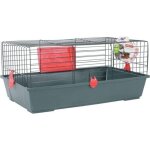 Cage zolux pour grands rongeurs classic 80 cm, gris / rouge