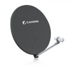 Cahors parabole gris fibre multisatellite avec support bisat g2 sans lnb
