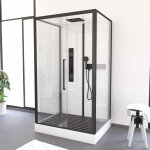 Caillebotis en bois composite gris pour cabine rectangulaire - dimensions 108. 5 x 75 x 3. 2 cm