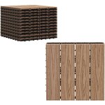 Caillebotis - dalles terrasse - lot de 11 - clipsables, installation tr�s simple - lamelles composite ...