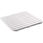 Caillebotis douche 55x55cm blanc