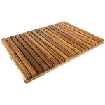 Caillebotis douche en bois acacia naturel 53x36 cm